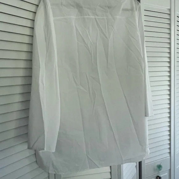 Lafayette 148 White Button-Up Shirt size M/L - Picture 3 of 4